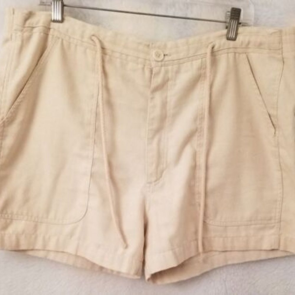 Steeple Chase Mens Ivory Half Elastic Waist Shorts
